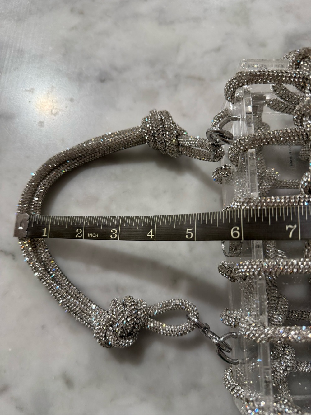 AUTHENTIC Cult Gaia Bess Shoulder Bag - Clear Crystal Acrylic Cage Bag - Picture 9 of 10